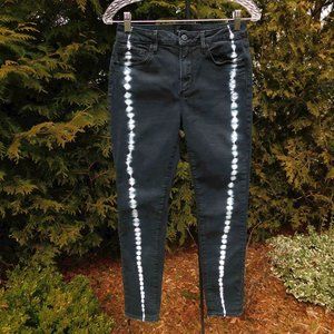 Driftwood Jackie High Rise Black/White Tie-Dye Jeans Sz-27